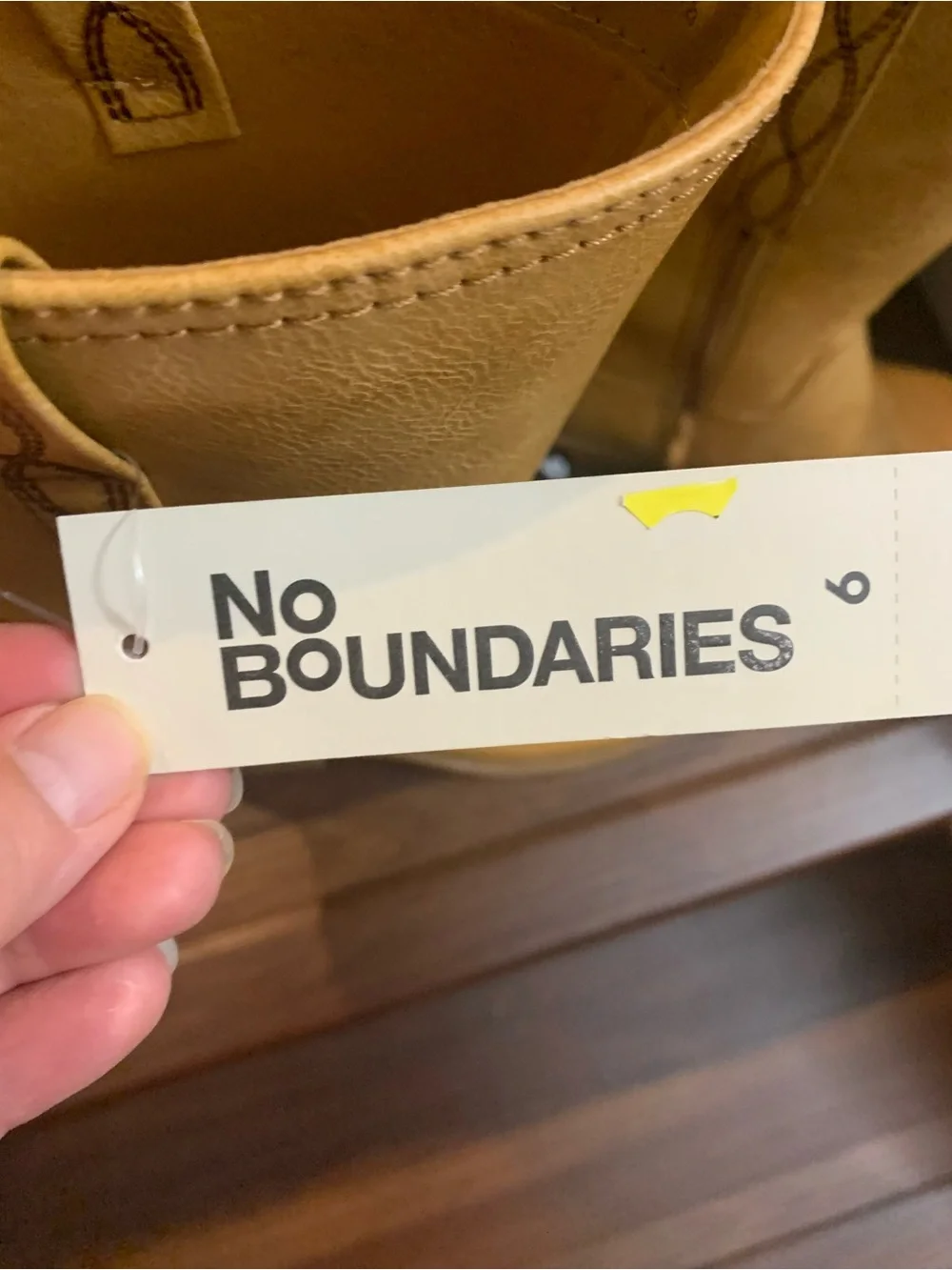 New Woman’s No Boundaries Tall Yellow Over-the-Knee Boots. Size 6